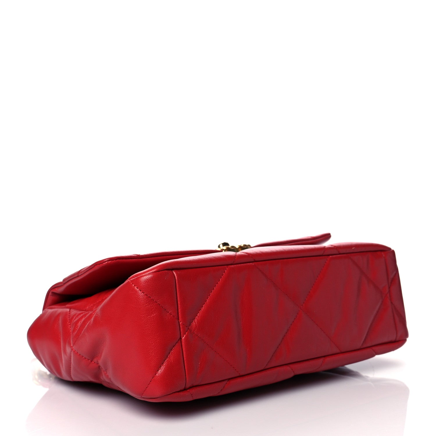 Chanel Goatskin Quilted Large Chanel 19 Flap Red 4 of 11