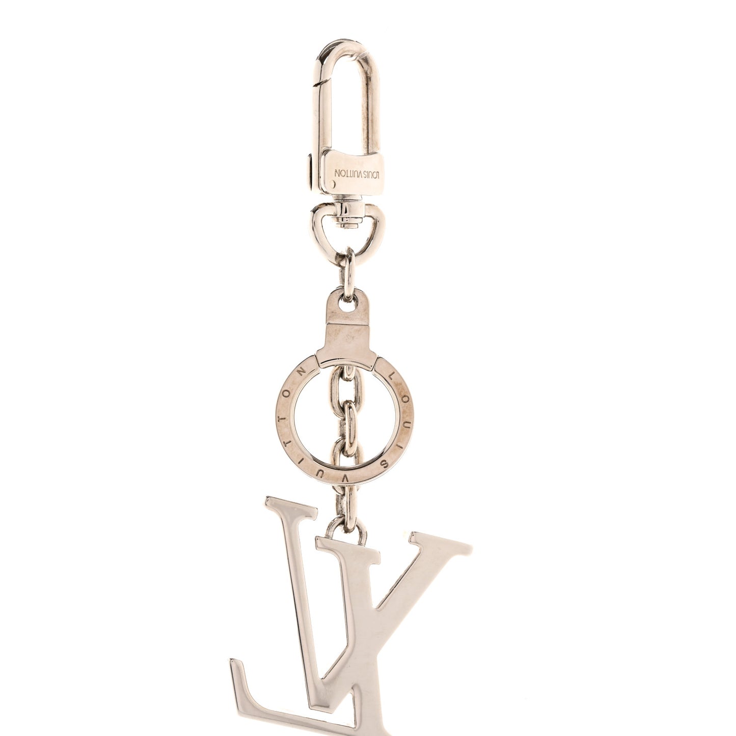 LV Initials Key Chain Holder Silver