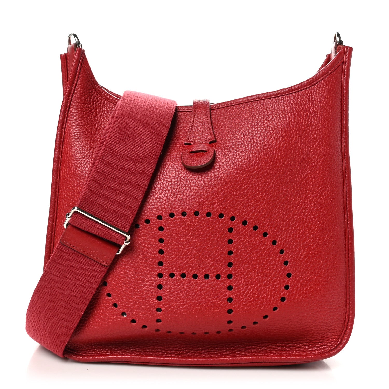 Hermes Taurillon Clemence Evelyne III PM Rouge Vif 1 of 10