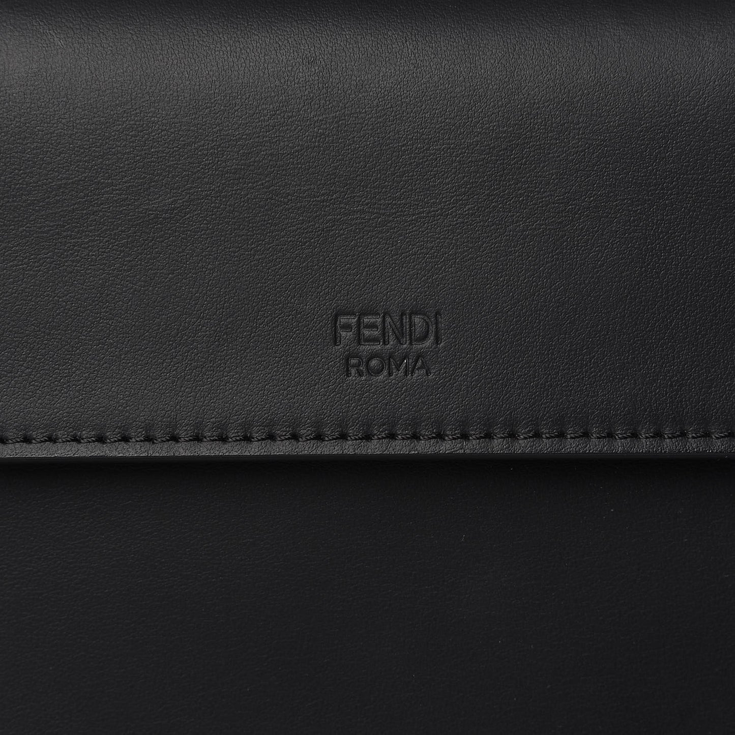 Vitello Century Opaco F is Fendi Kan I Shoulder Bag Black