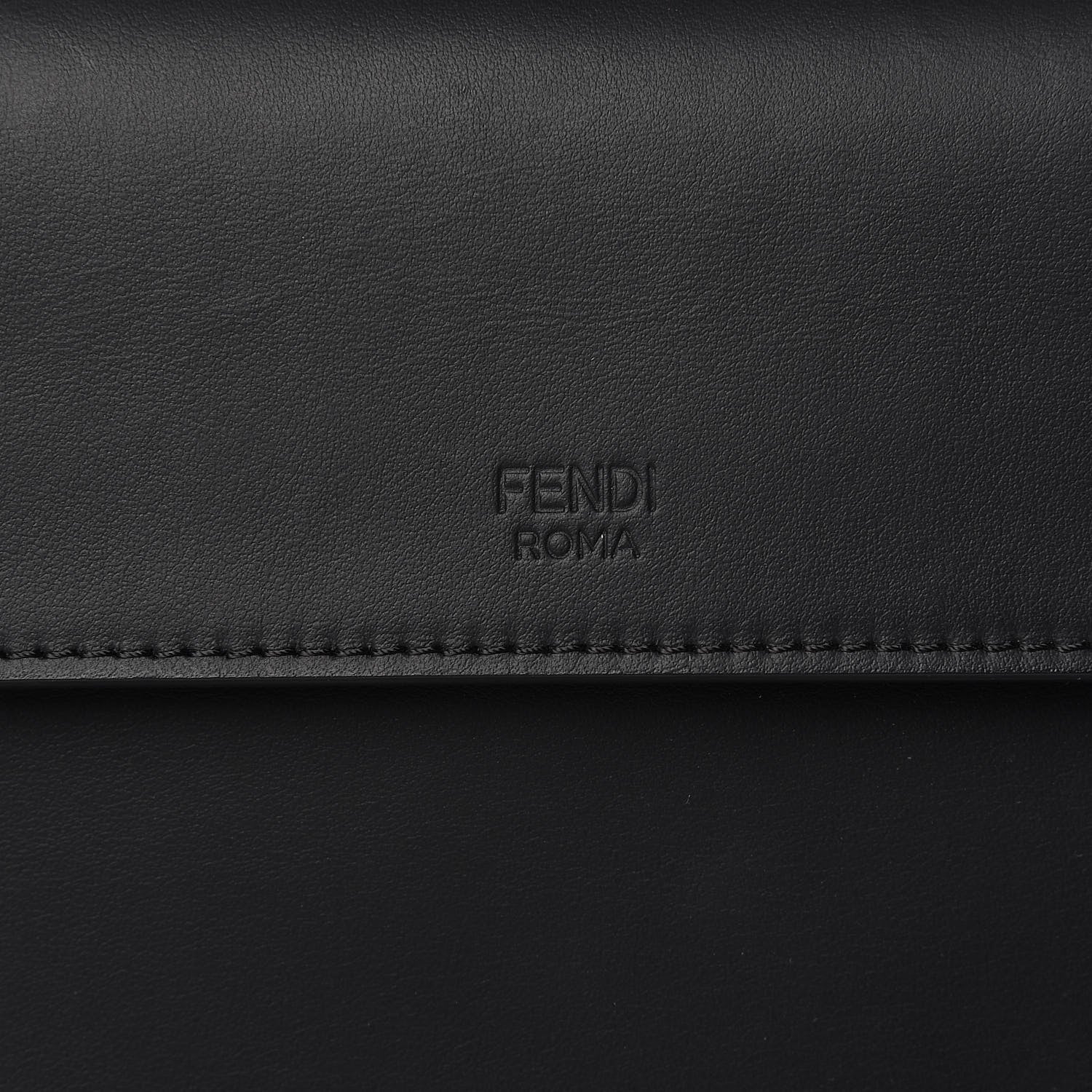 Fendi Vitello Century Opaco F is Fendi Kan I Shoulder Bag Black 9 of 14