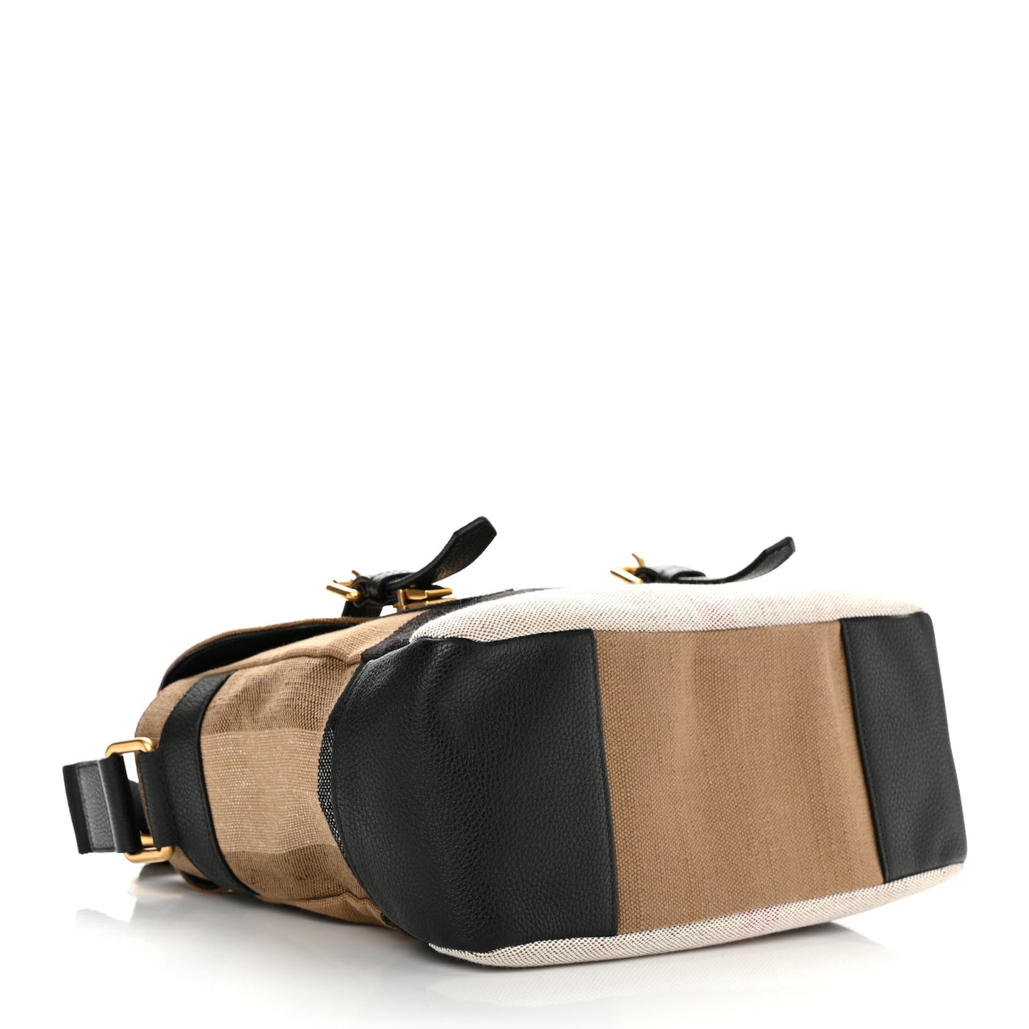 Canvas Mega Check Small Baildon Messenger Bag Black