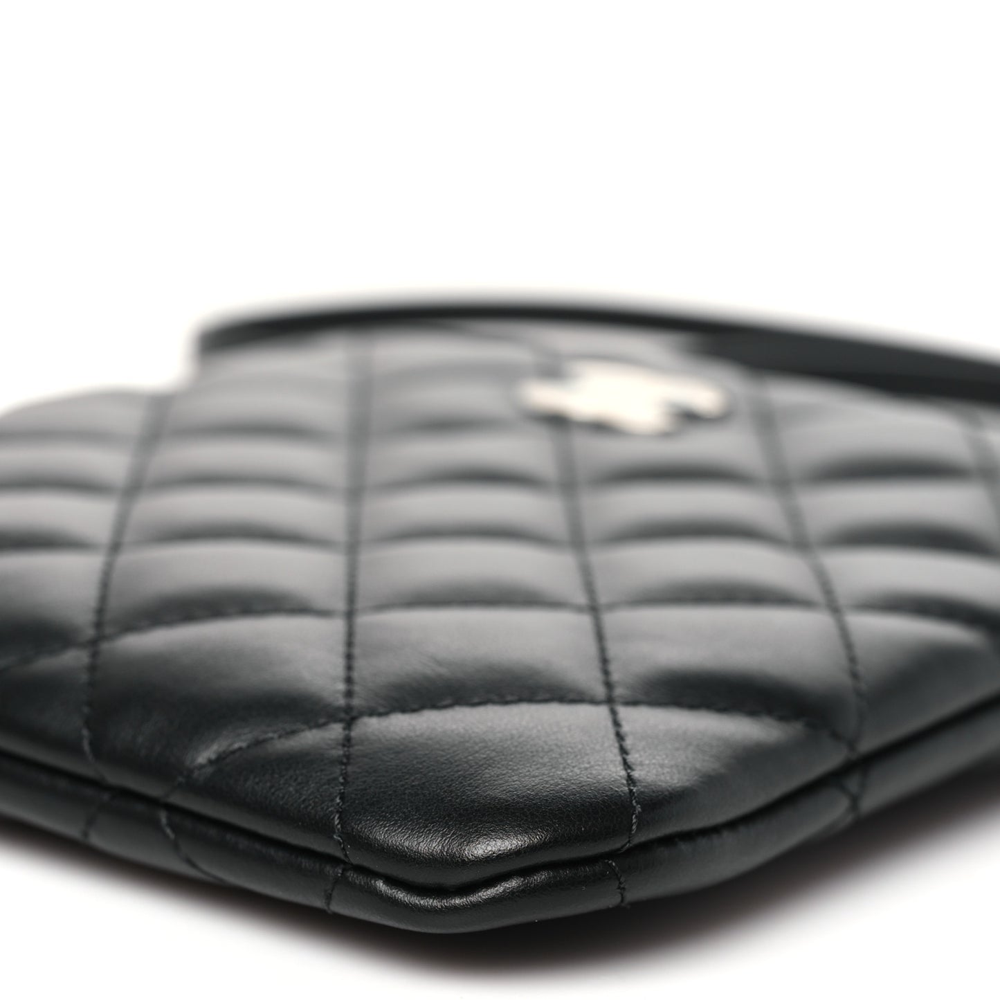 Lambskin Quilted Uniform Crossbody Bag Black