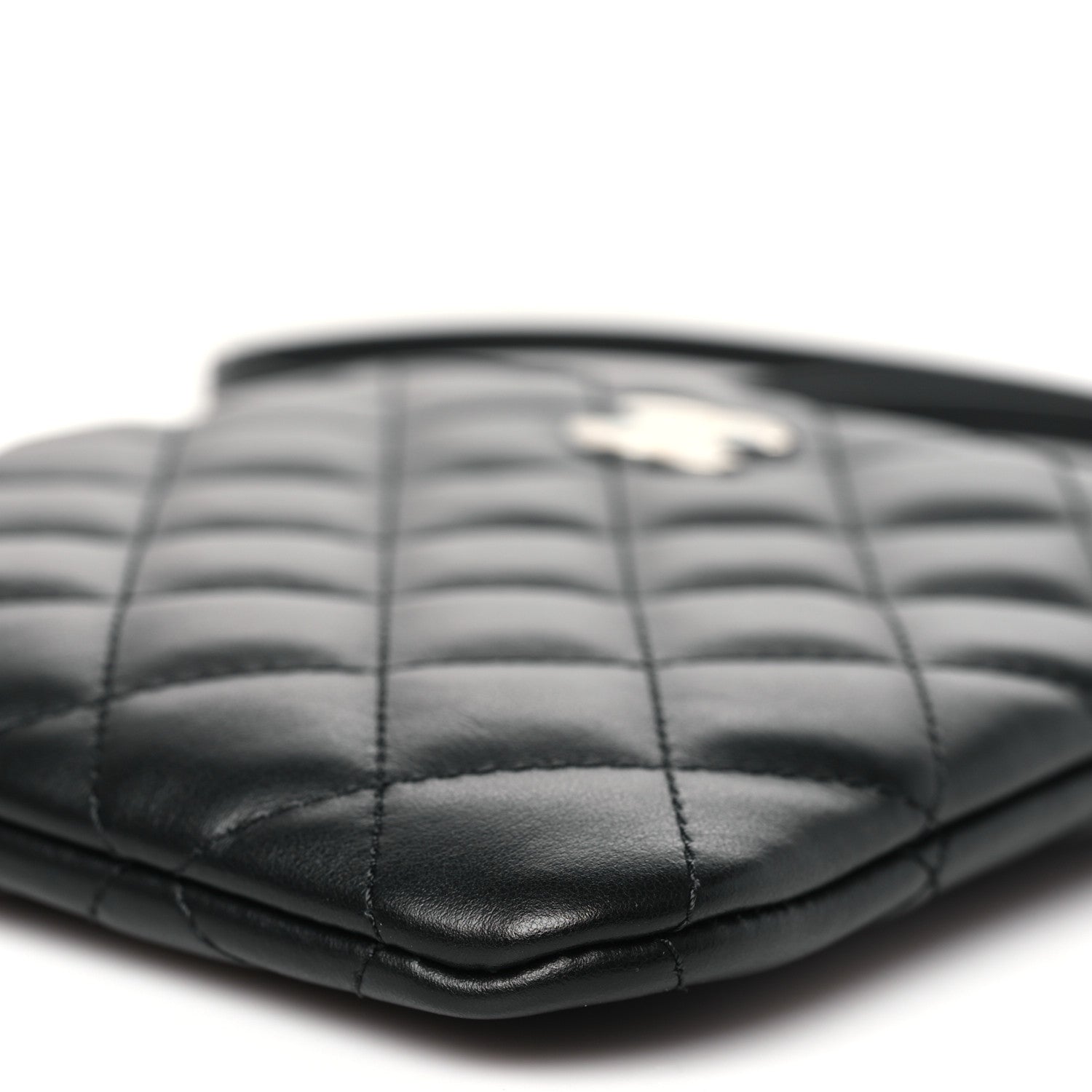 Chanel Lambskin Quilted Uniform Crossbody Bag Black 10 of 11