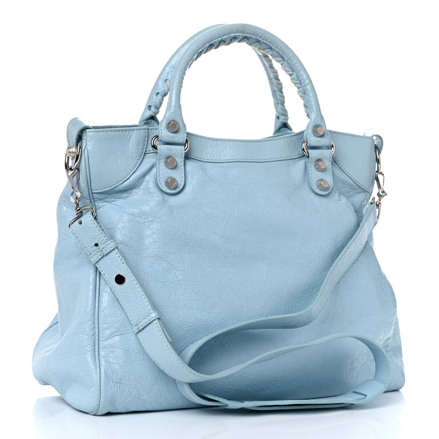 Balenciaga Agneau Giant 12 Silver Hardware Velo Bleu Dragee 3 of 21