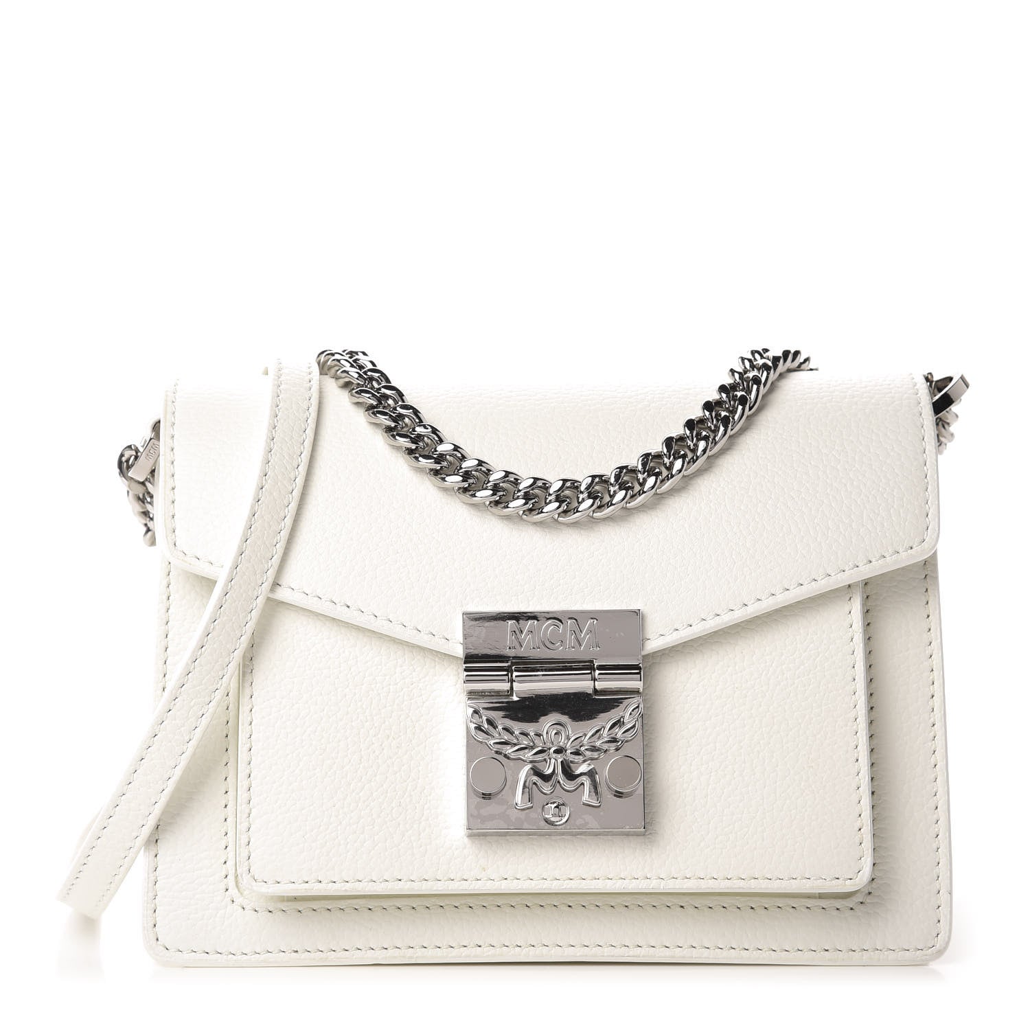 MCM Calfskin Park Avenue Mini Patricia Crossbody Bag White 1 of 10