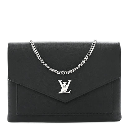 Louis Vuitton Soft Calfskin My Lockme Chain Pochette Black 1 of 17