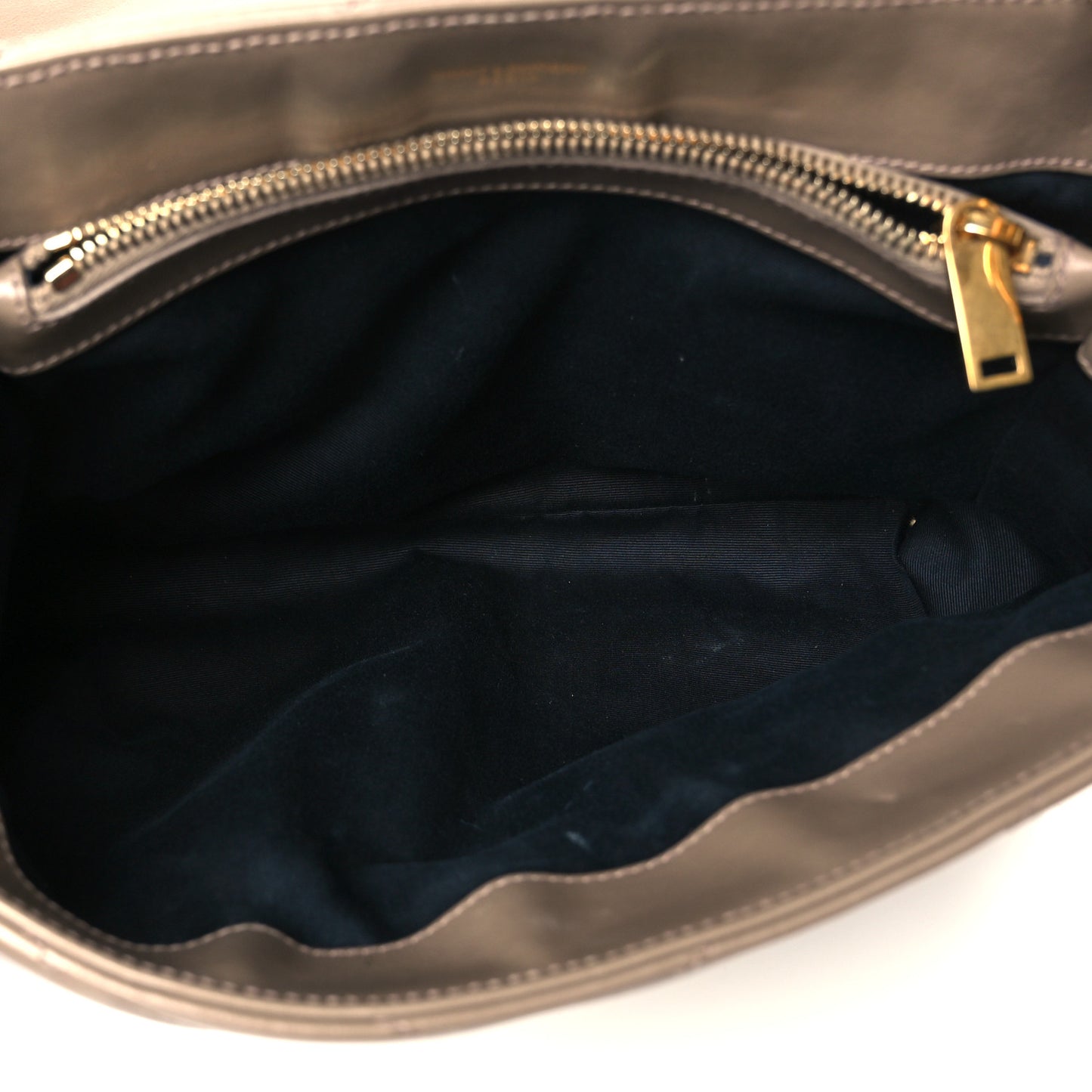 Calfskin Y Quilted Monogram Medium Loulou Chain Satchel Dark Latte