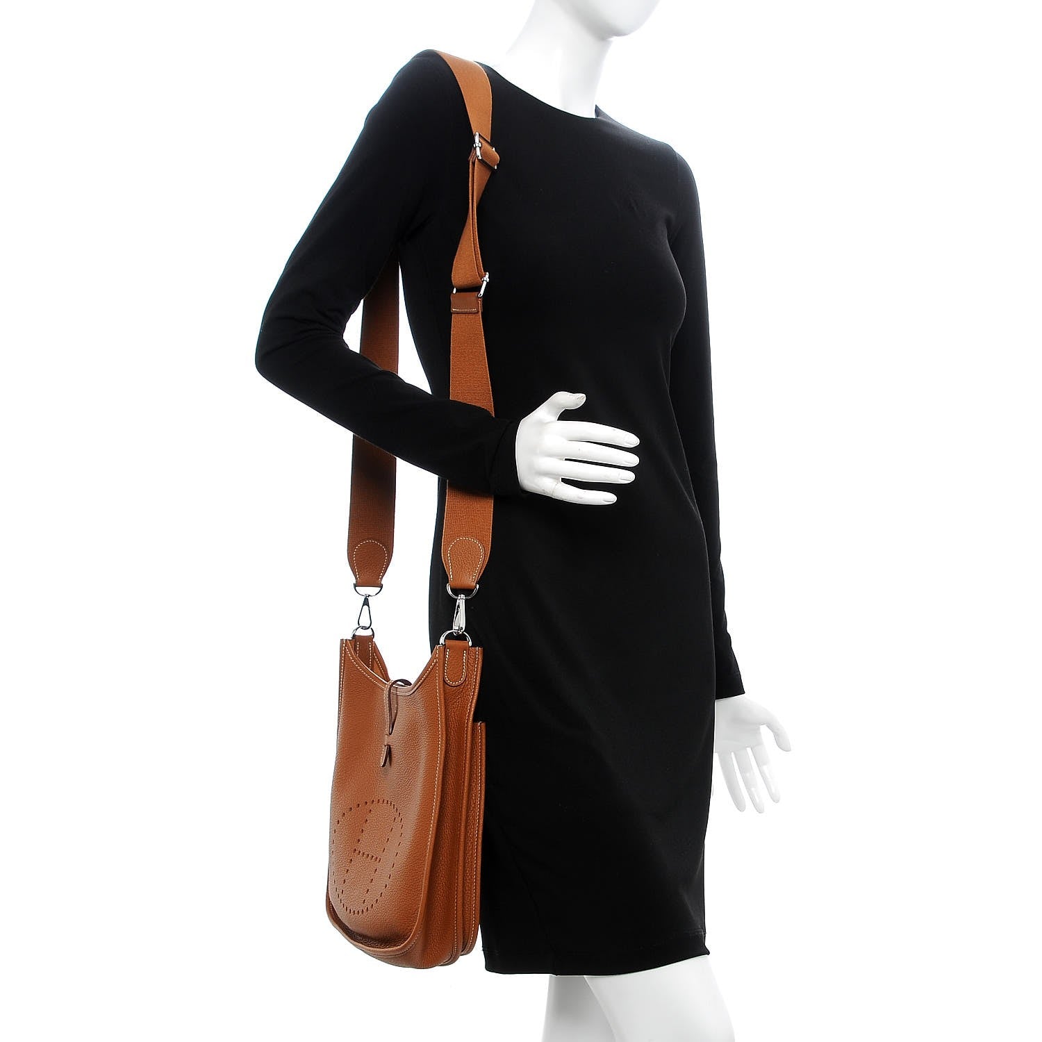 Hermes Taurillon Clemence Evelyne III PM Gold 2 of 7
