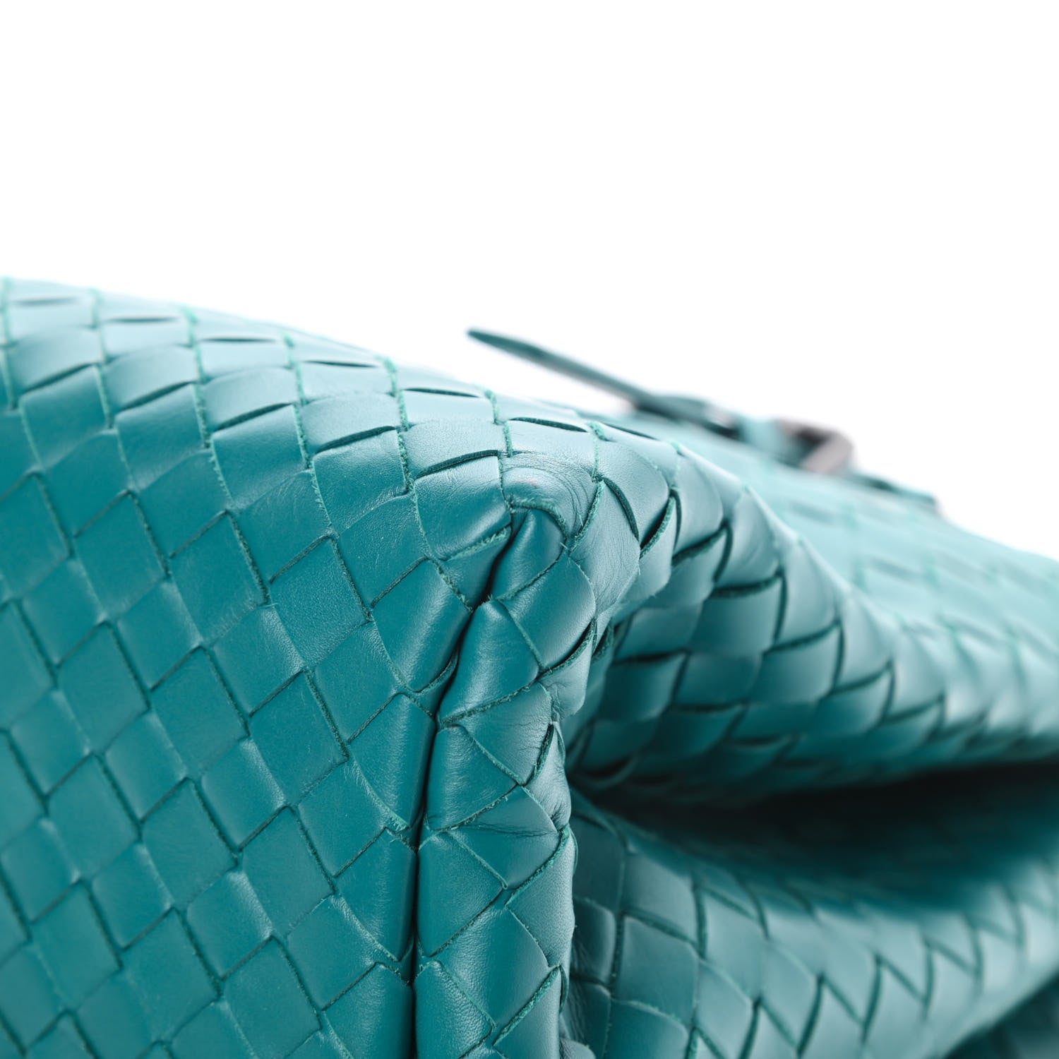 Bottega Veneta Light Calf Intrecciato Small Roma Teal 12 of 14