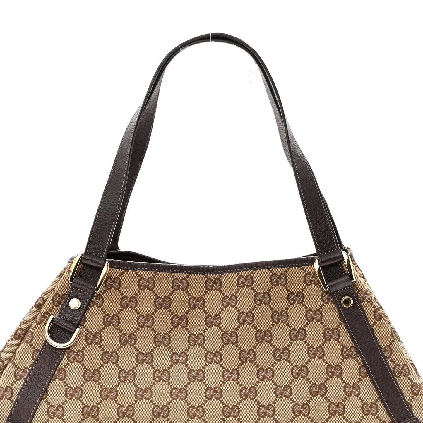 Monogram Medium Abbey Shoulder Bag Dark Brown