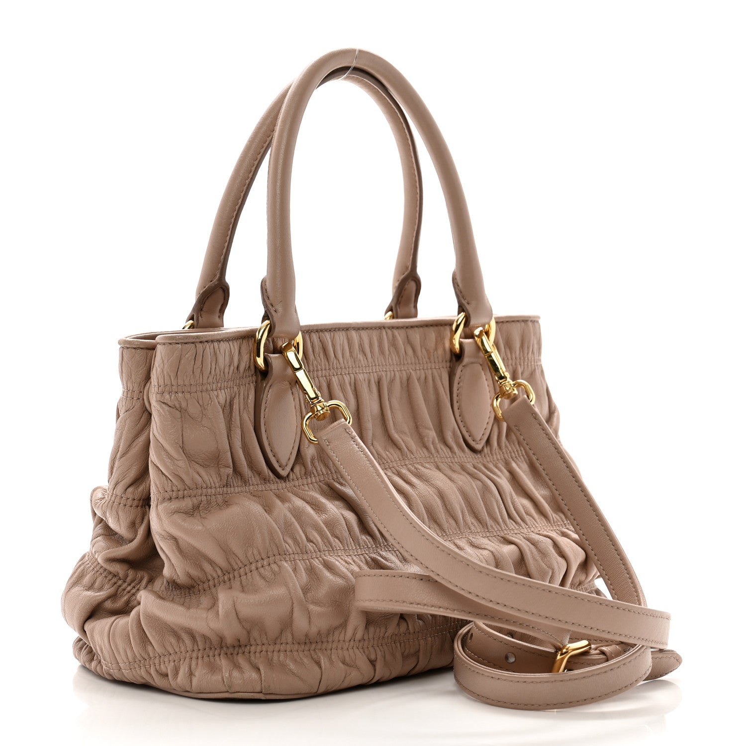 Prada Nappa Gaufre Small Tote Cipria 3 of 12