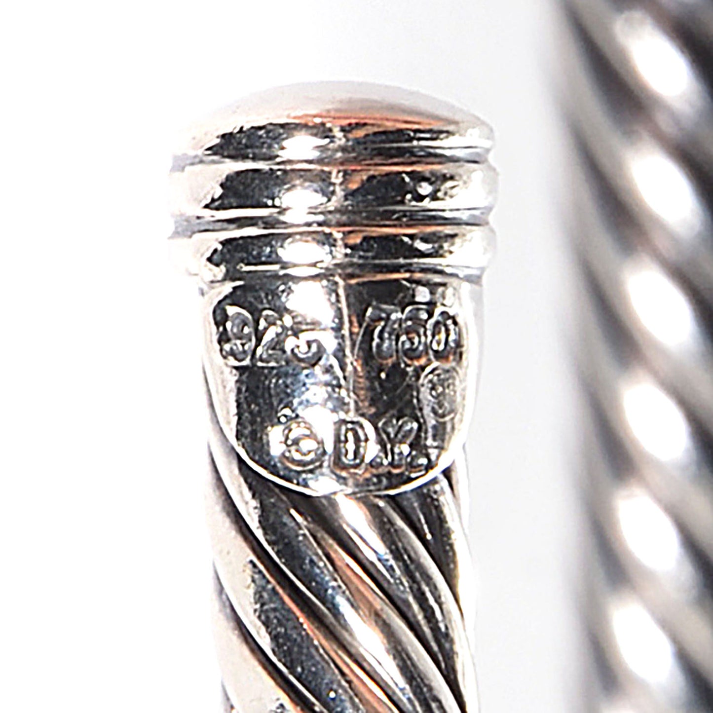 Sterling Silver Double Diamond 5mm Cable Classics Cuff