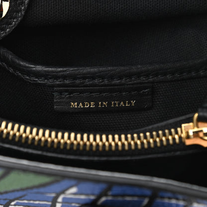 Burberry Derby Calfskin Beast Print Medium Banner Tote Black 7 of 10