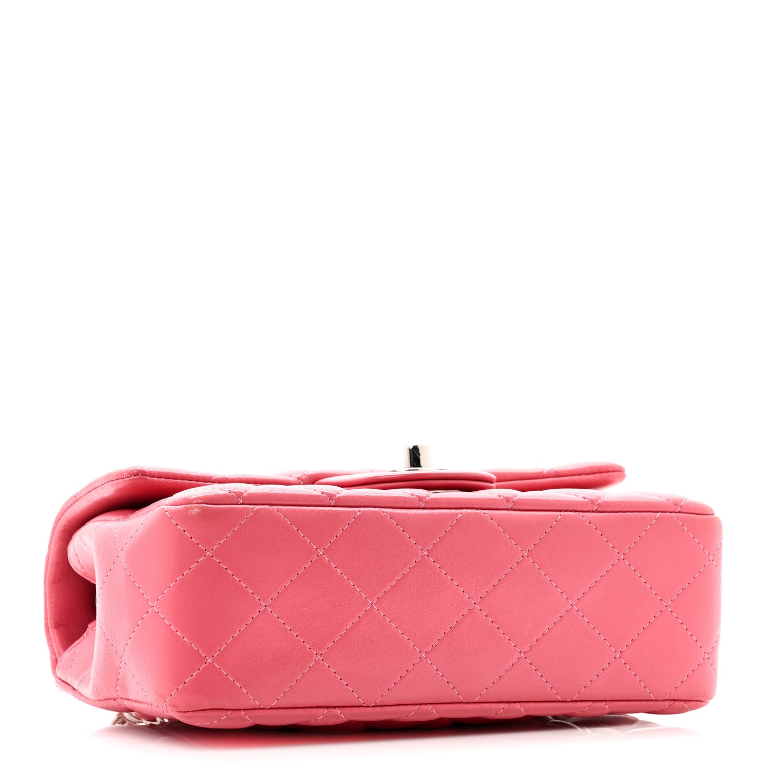 Chanel Lambskin Quilted Mini Rectangular Flap Pink 4 of 10