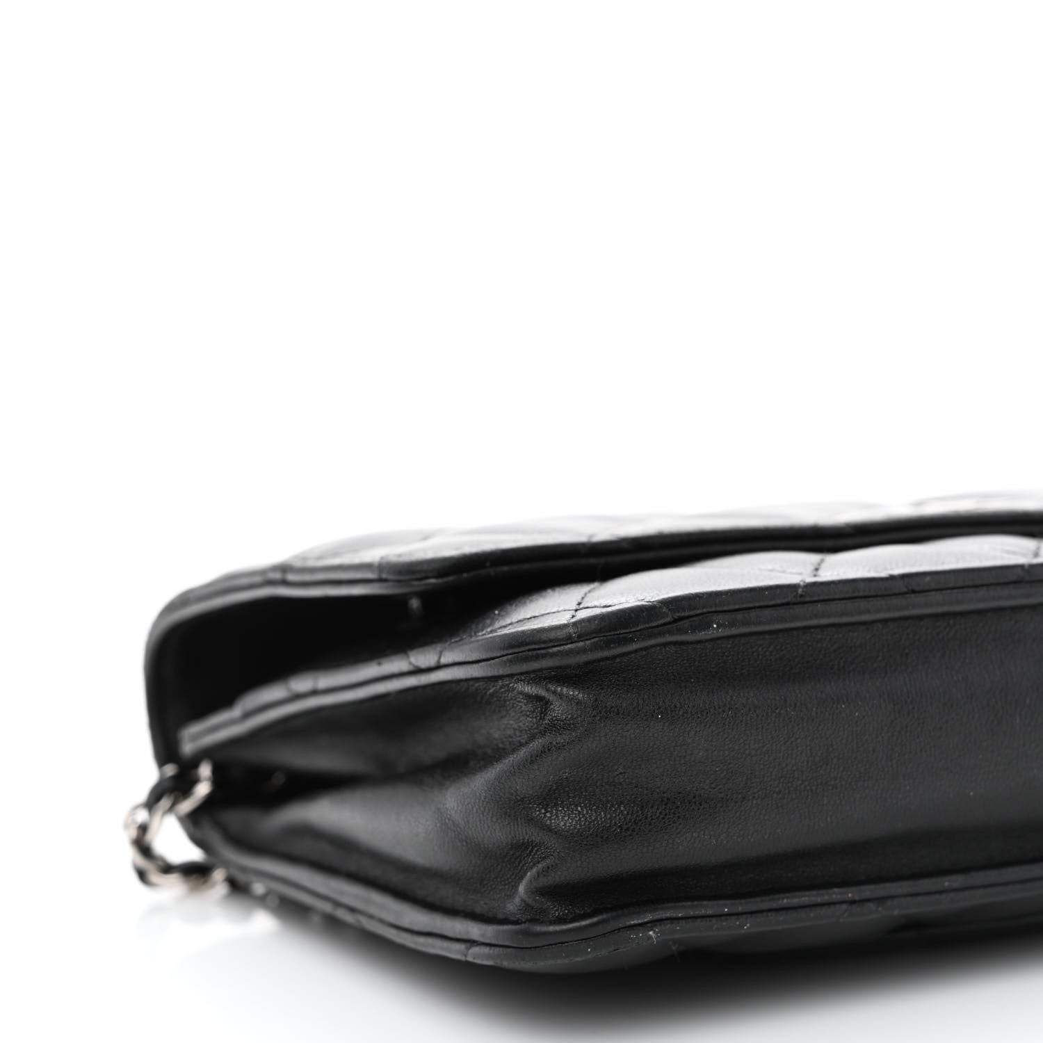Chanel Lambskin Quilted Wallet On Chain WOC Black 10 of 11