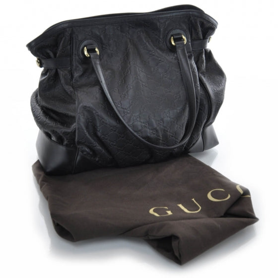 Guccissima Full Moon Tote Black