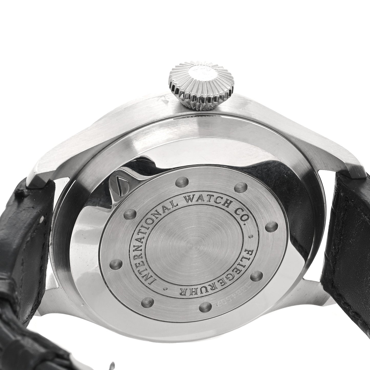 Stainless Steel Alligator 46mm Big Pilot 7 Days Automatic Watch Black IW500401