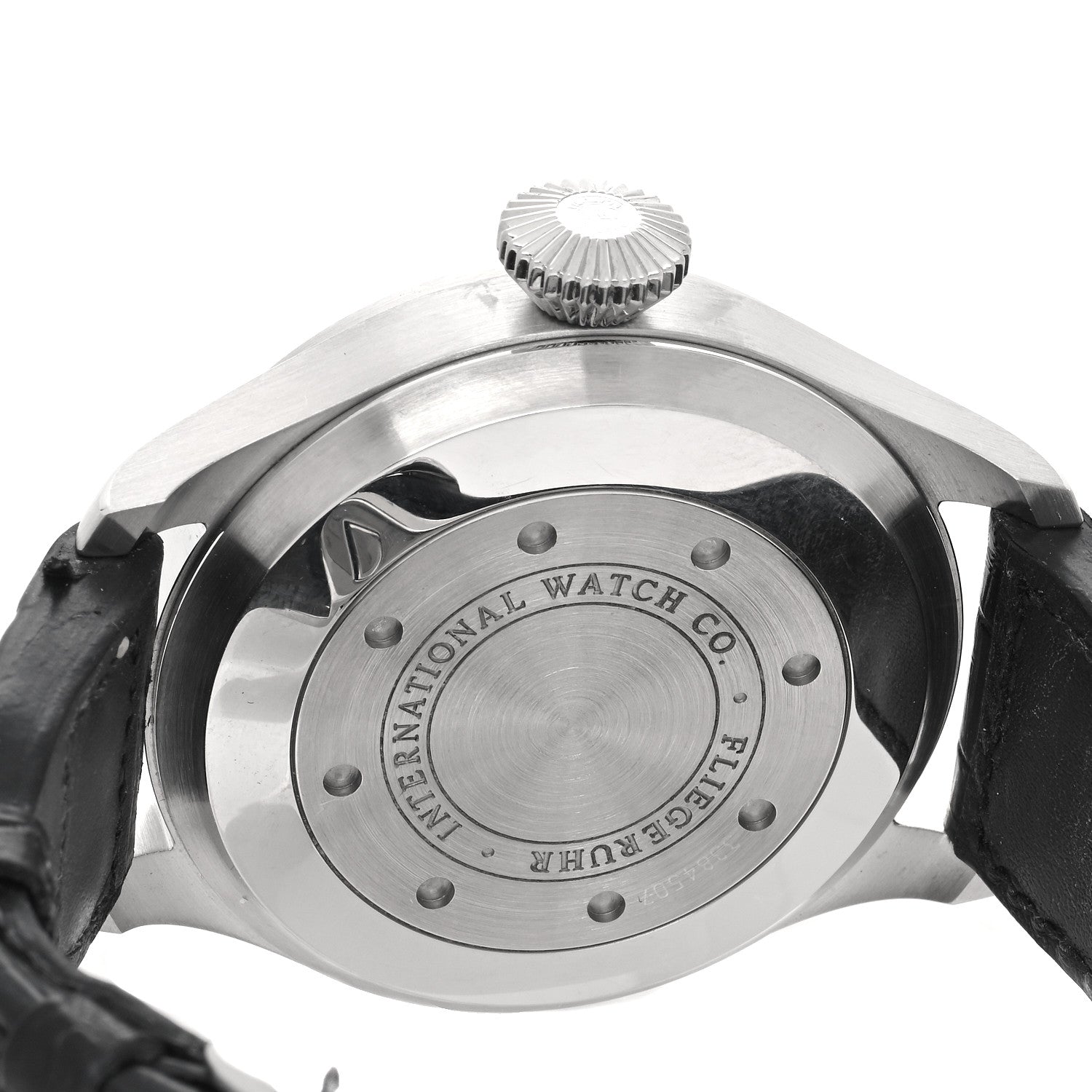 IWC Stainless Steel Alligator 46mm Big Pilot 7 Days Automatic Watch Black IW500401 4 of 4