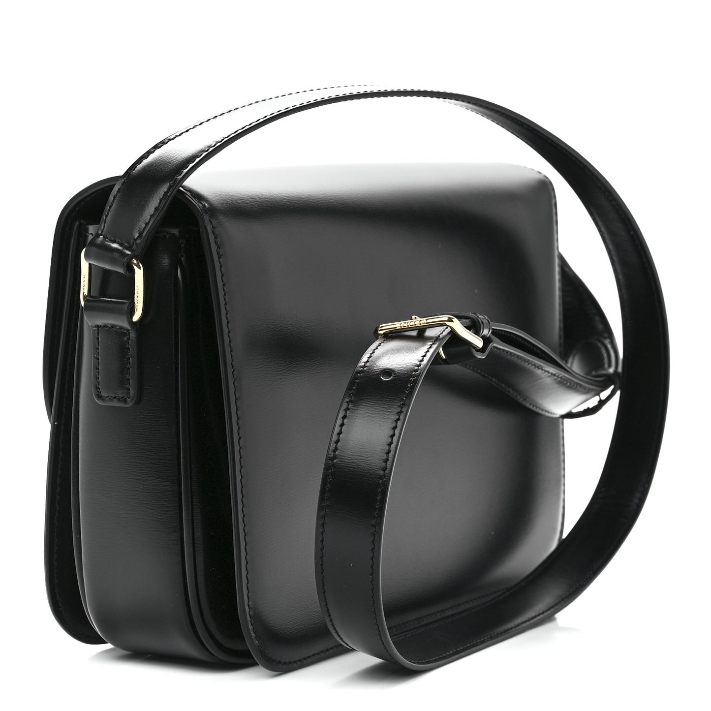 Shiny Calfskin Medium Triomphe Black
