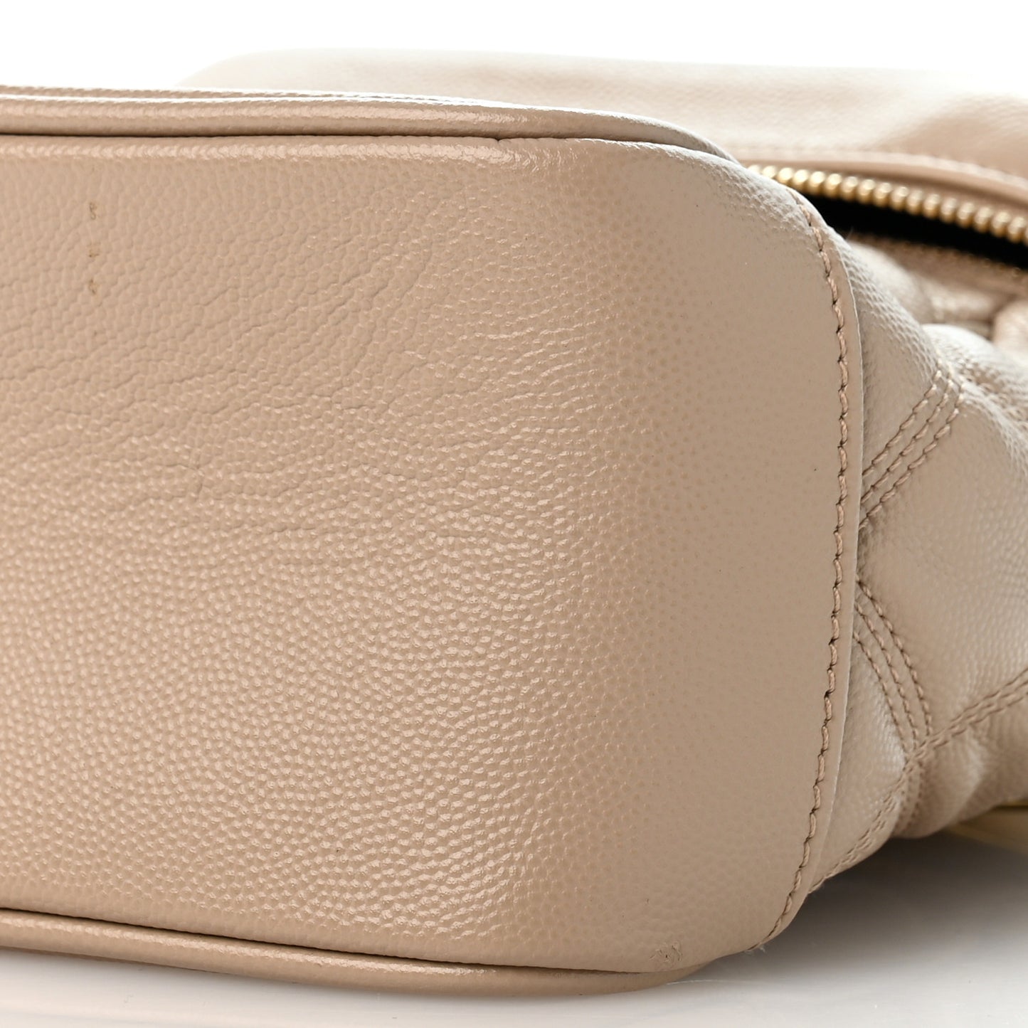 Grain de Poudre Quilted 80's Vanity Bag Dark Beige
