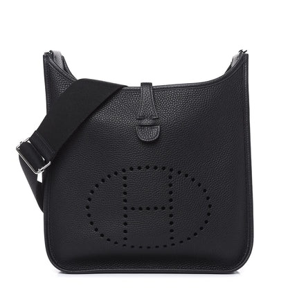 Hermes Taurillon Clemence Evelyne III PM Black 1 of 12