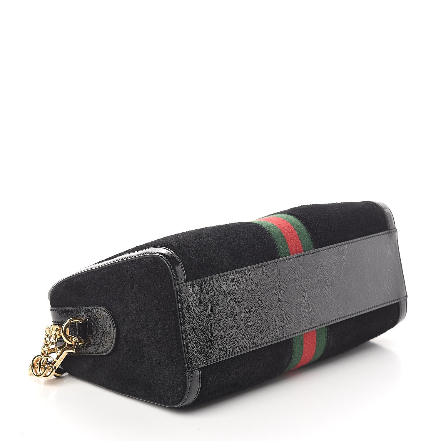 Gucci Suede Patent GG Web Medium Ophidia Boston Black 3 of 8