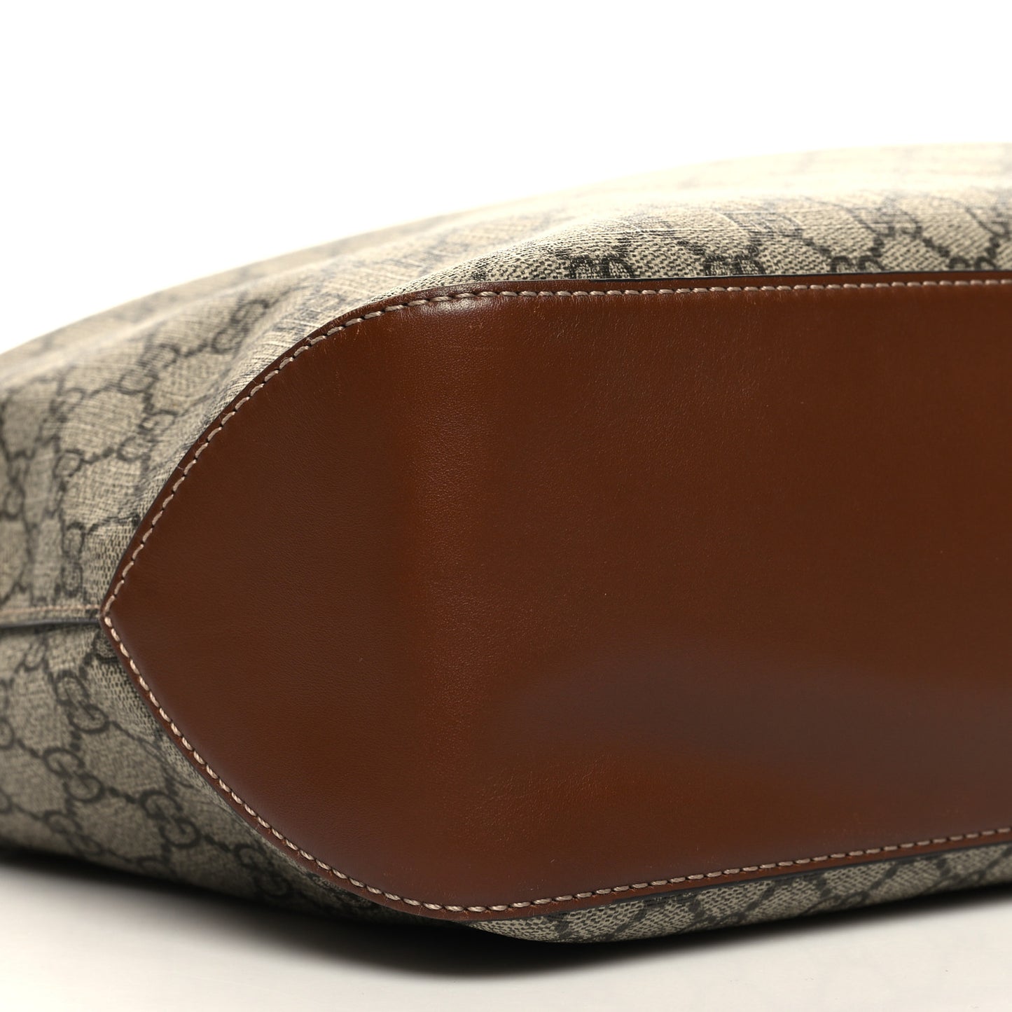 GG Supreme Monogram Large Linea A Hobo Light Brown