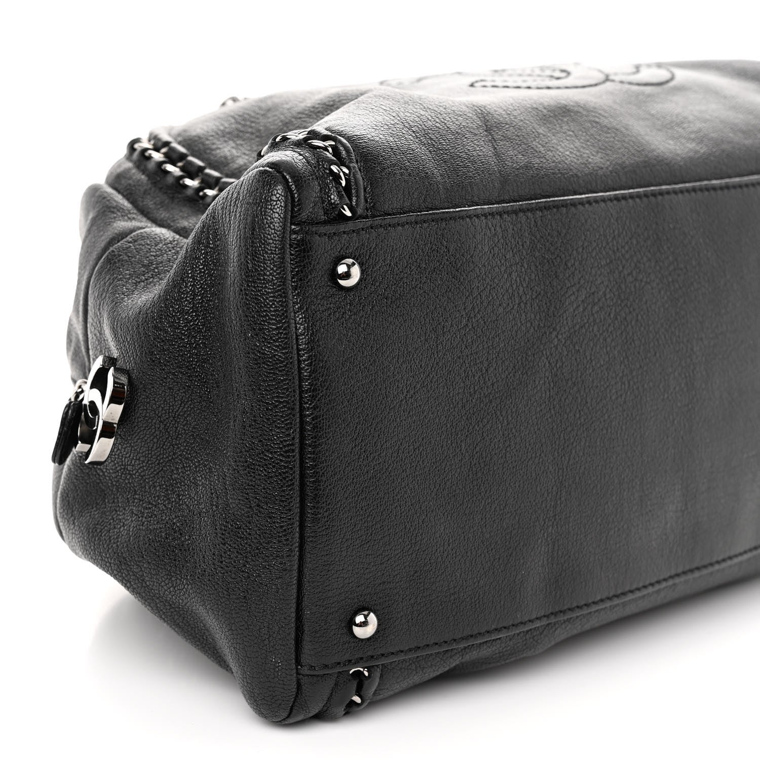 Chanel Smooth Calfskin Medium Luxe Ligne Bowler Black 8 of 9