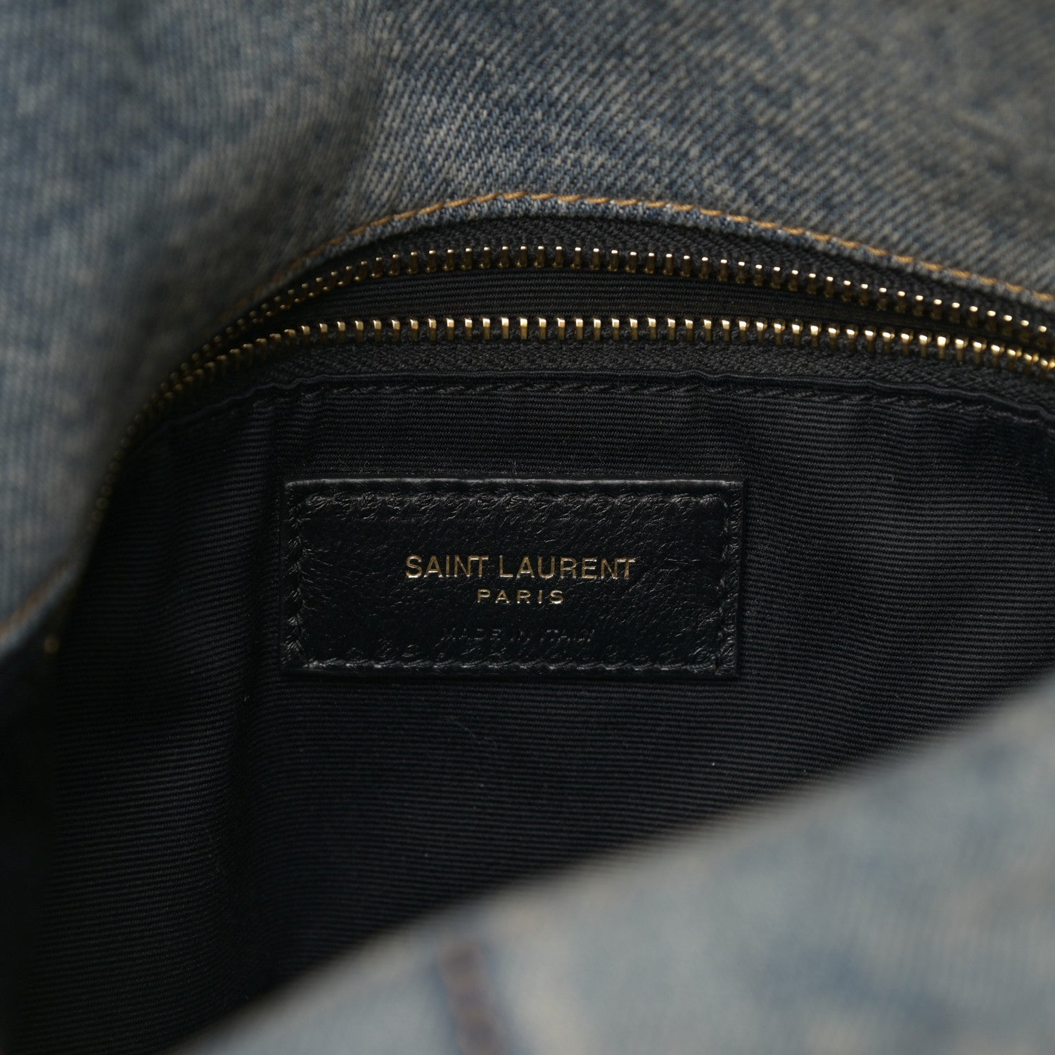 Saint Laurent Denim Quilted Small Loulou Puffer Monogram Chain Satchel Blue Cinnamon 6 of 10