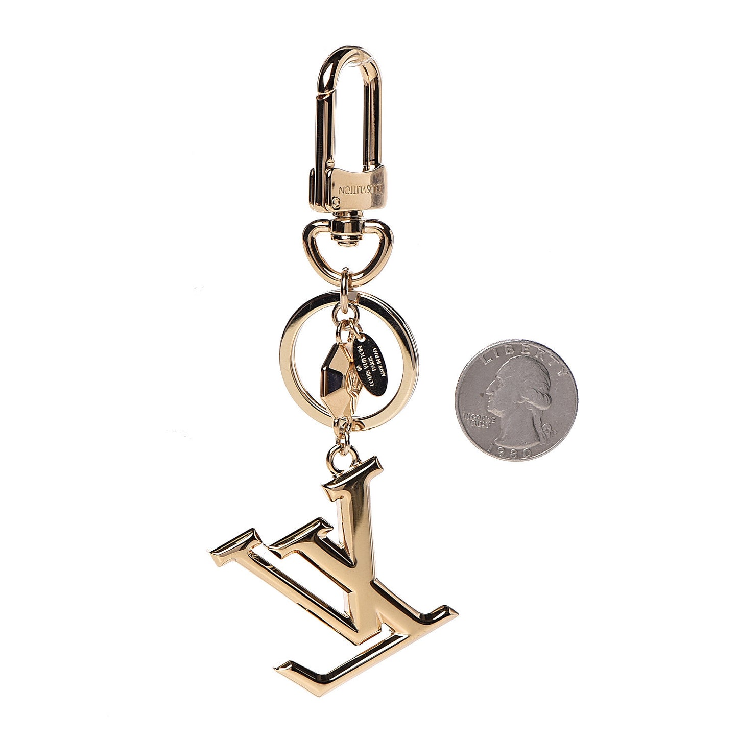 LV Facettes Bag Charm Key Holder Gold