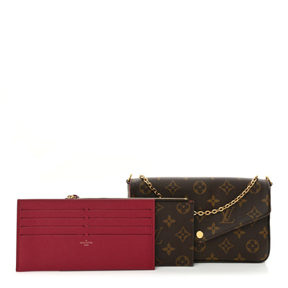 Louis Vuitton Monogram Pochette Felicie Chain Wallet Fuchsia 3 of 17