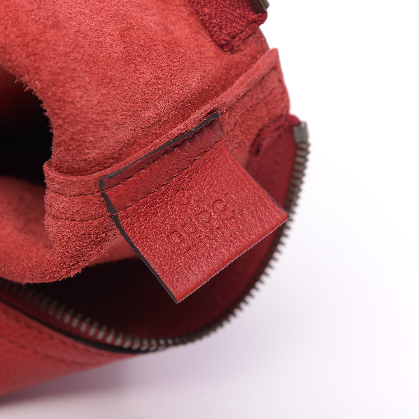 Pebbled Calfskin Medium Logo Portfolio Clutch Hibiscus Red