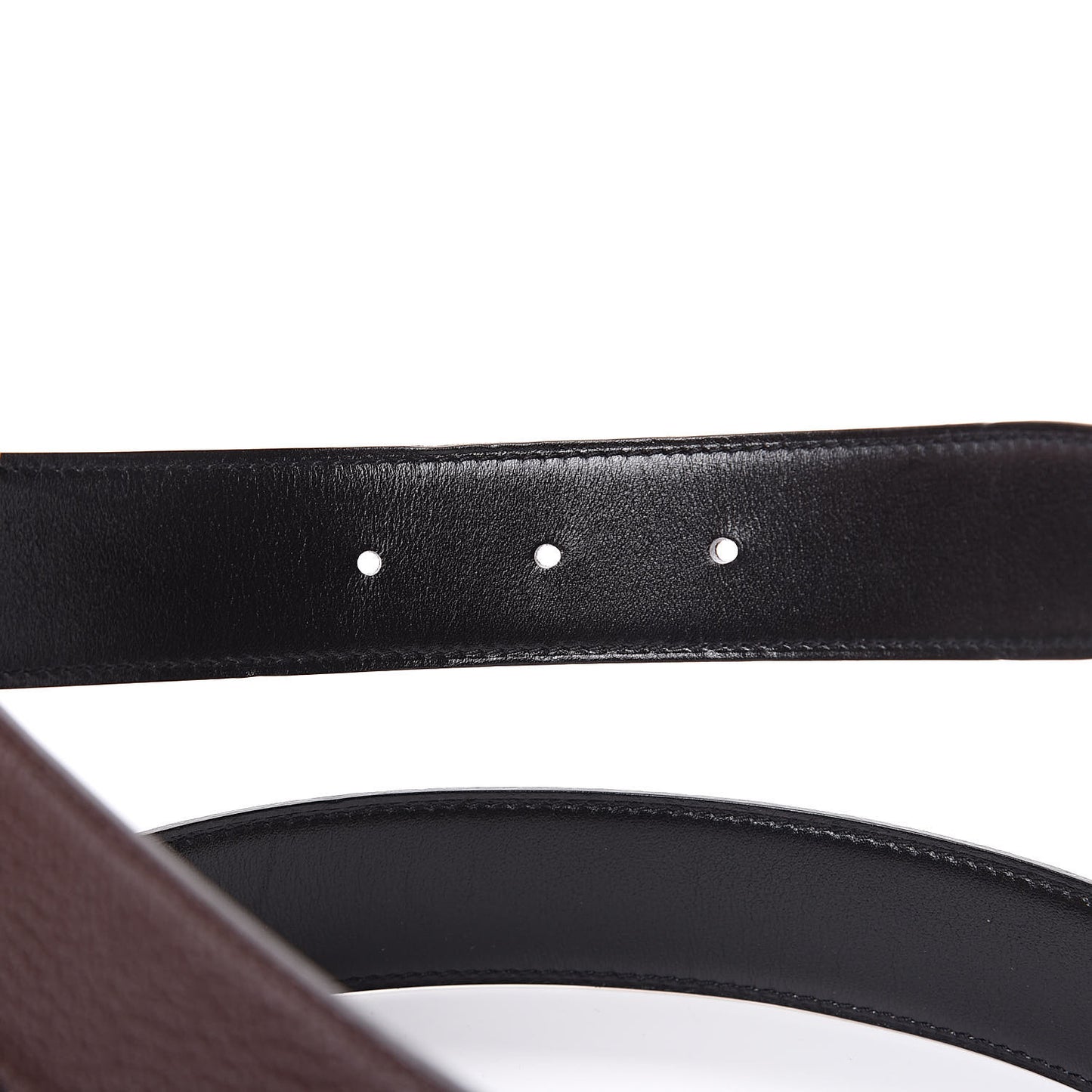 Box Togo 32mm Guilloche H Belt 95 Black Chocolate