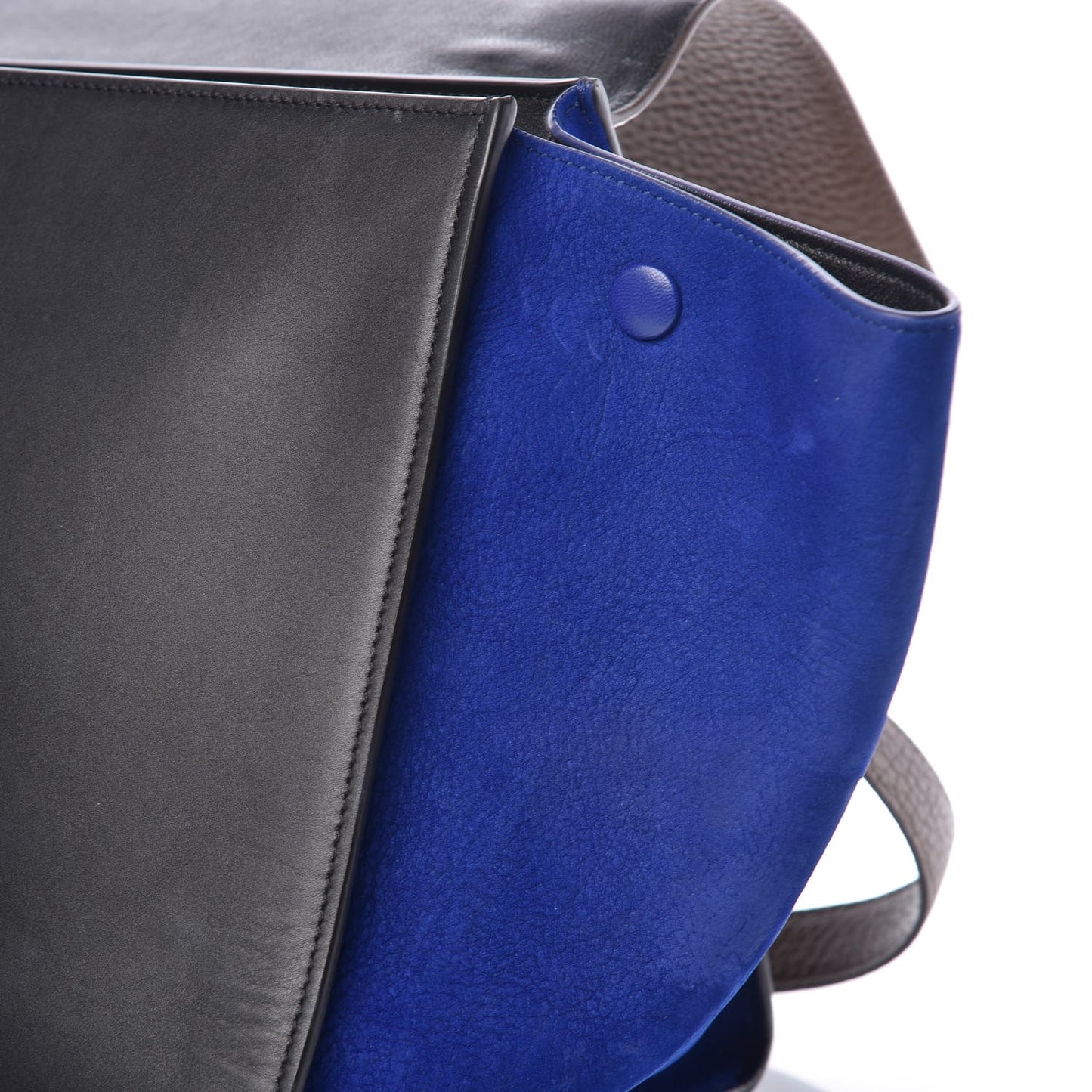 Bullhide Calfskin Nubuck Medium Tri-color Trapeze Coffee