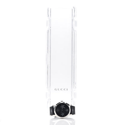 Gucci Stainless Steel Calfskin 38mm G-Timeless Bee Star Hologram Quartz Watch Black 5 of 5