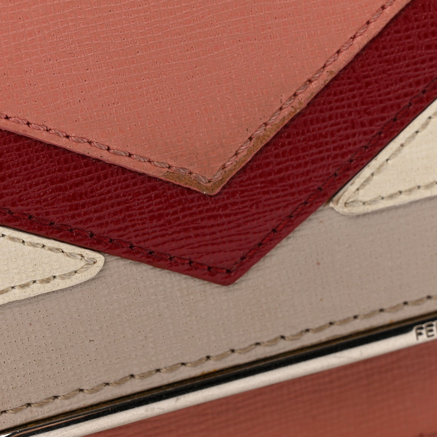 Fendi Vitello Elite Crystal Eye Monster Tube Wallet on Chain Grigio Polvere Ribes Multicolor 13 of 17