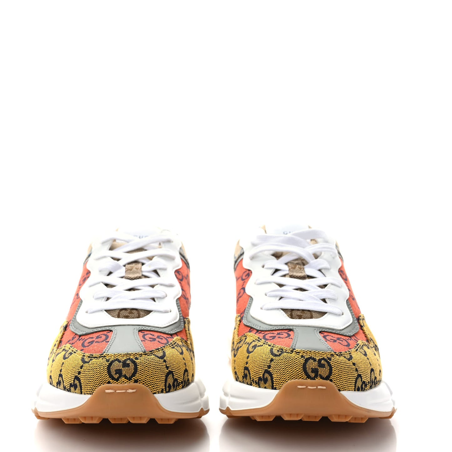 Monogram Multicolor Demetra Mens Rhyton Sneakers 8.5 Yellow Blue Great White Tabasco