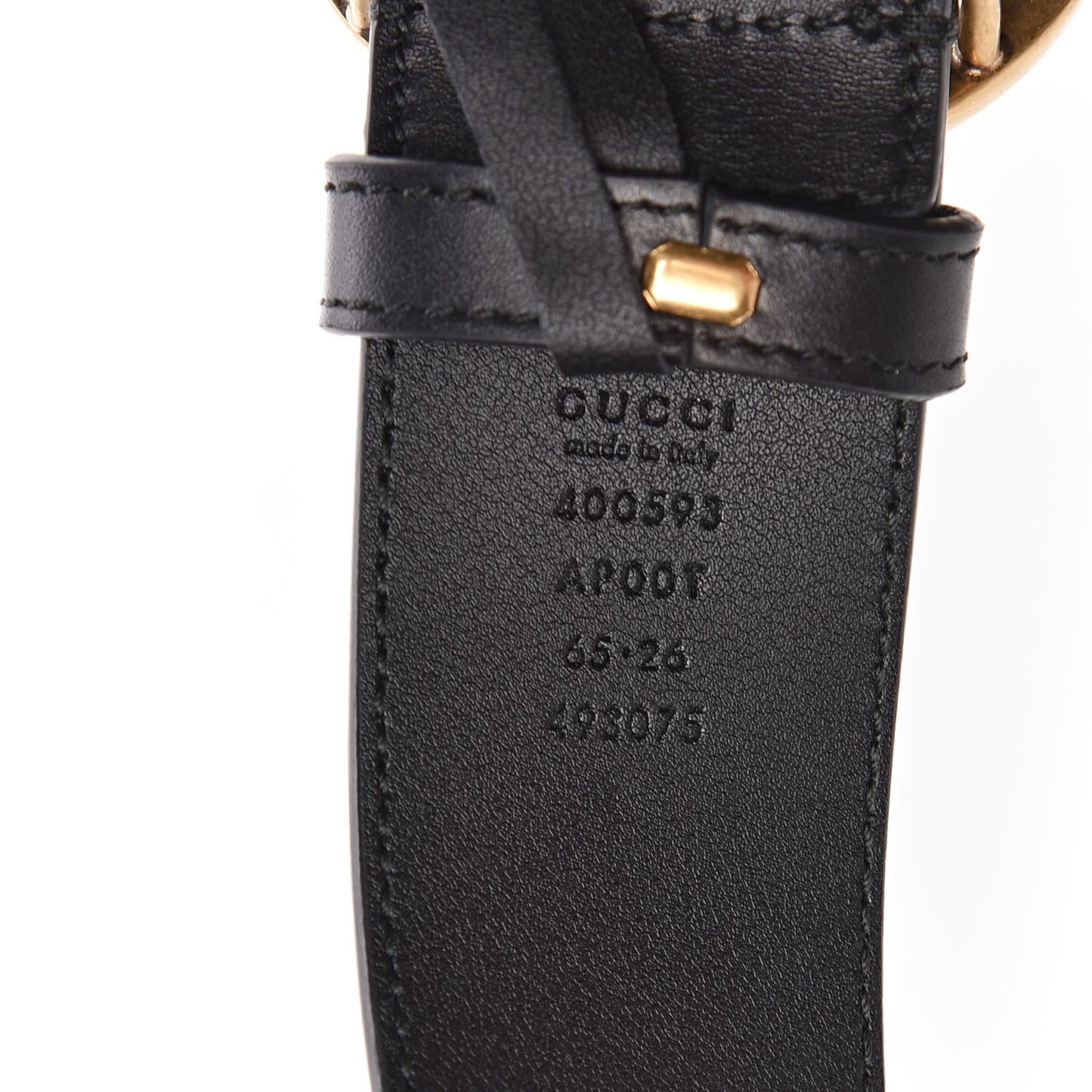 Calfskin Double G 40mm Belt 65 26 Black