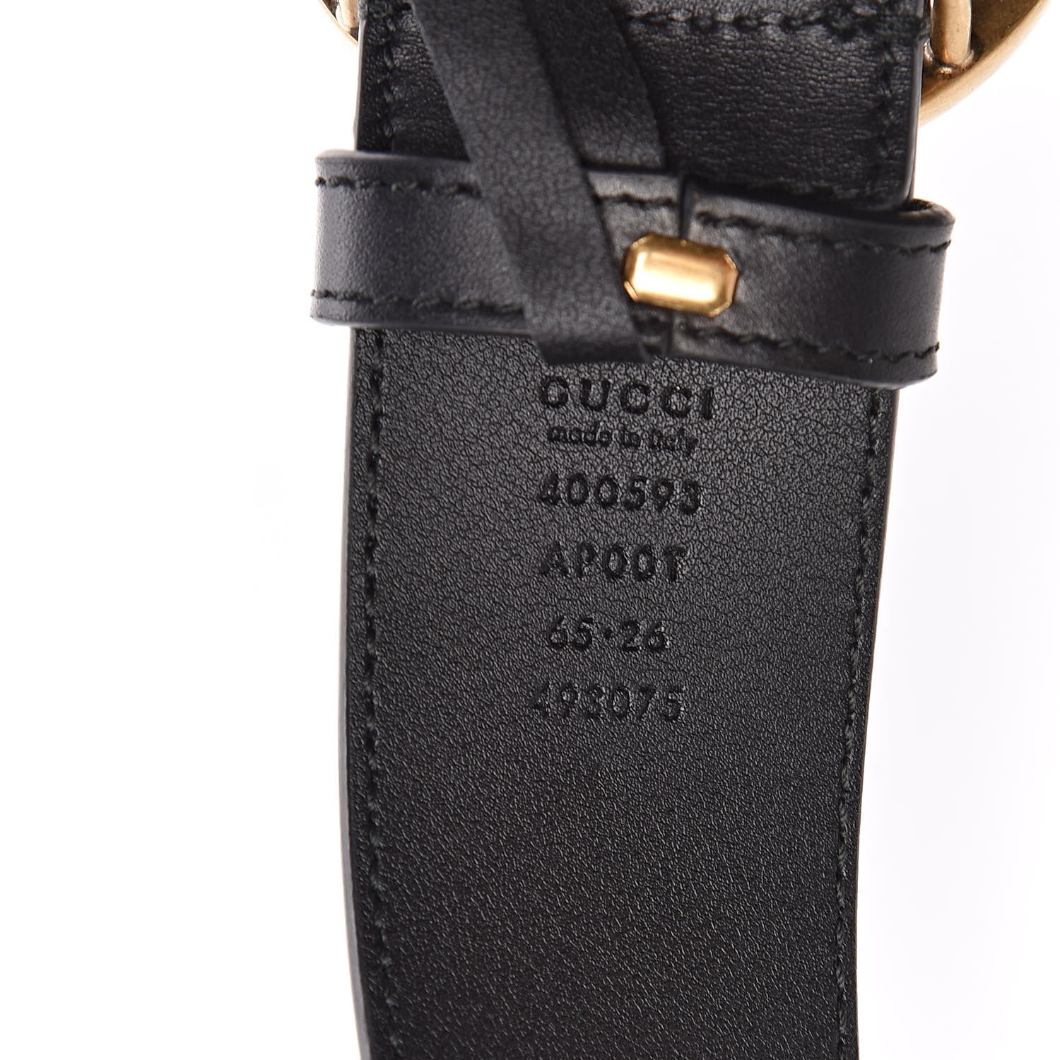 Gucci Calfskin Double G 40mm Belt 65 26 Black 6 of 6