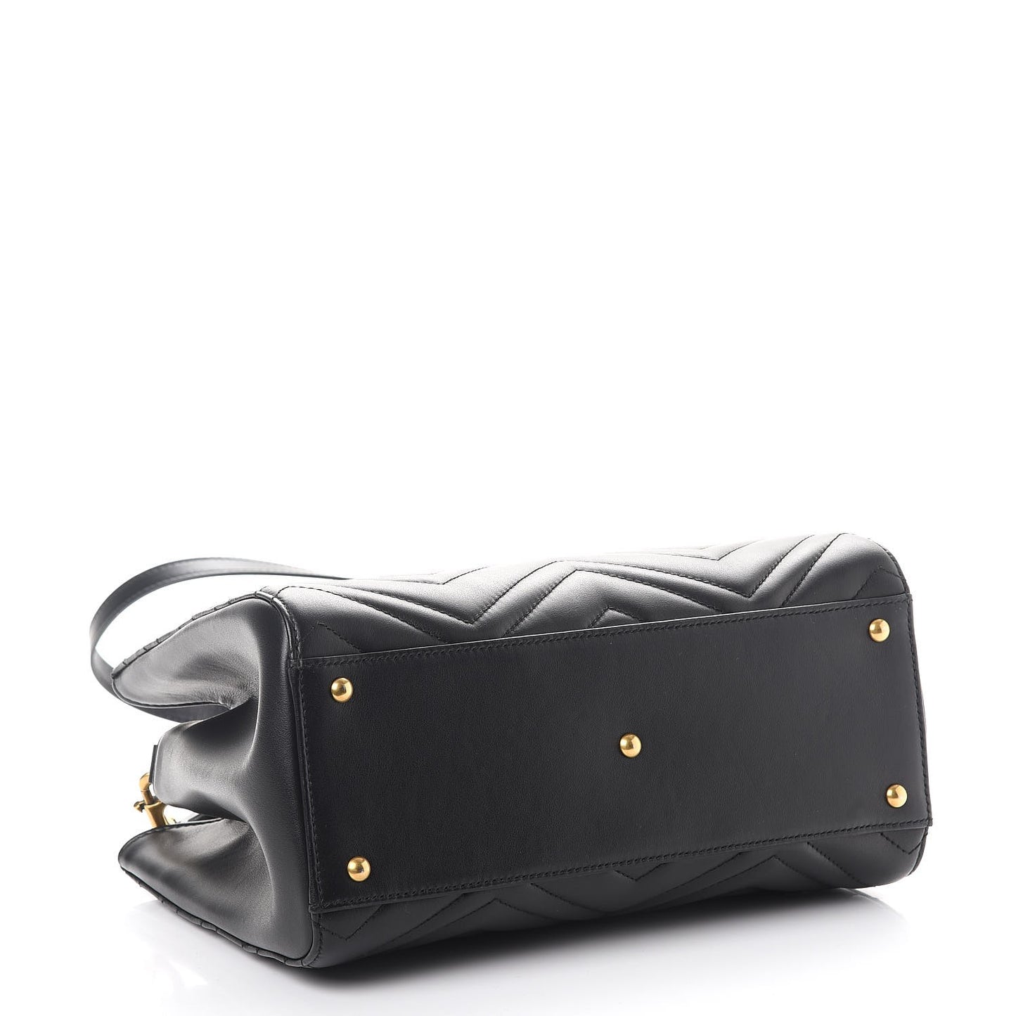 Calfskin Matelasse Small GG Marmont Tote Black