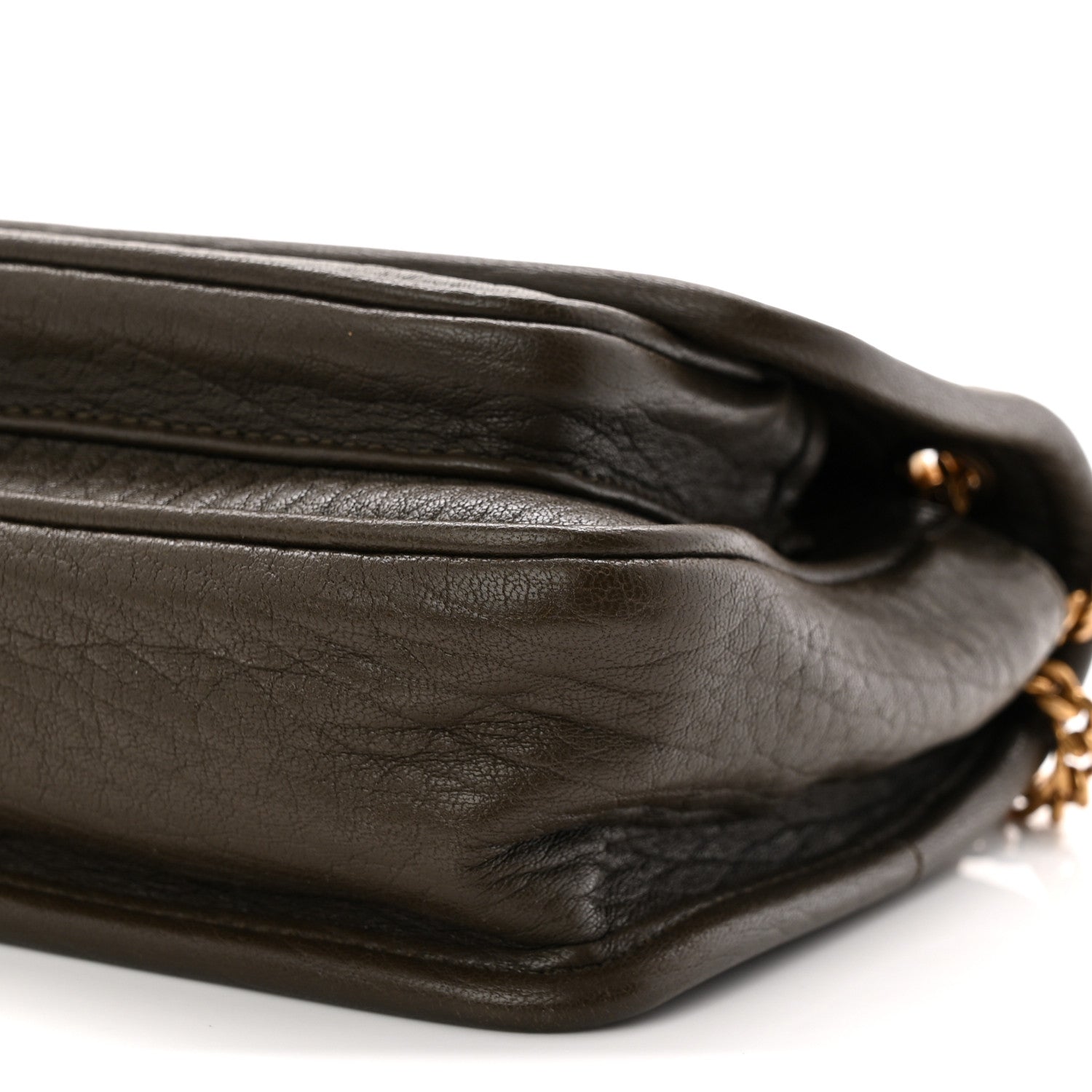 Saint Laurent Grained Lambskin Monogram Mini Niki Chain Satchel Dark Cork 10 of 10