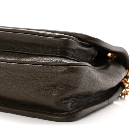 Saint Laurent Grained Lambskin Monogram Mini Niki Chain Satchel Dark Cork 10 of 10