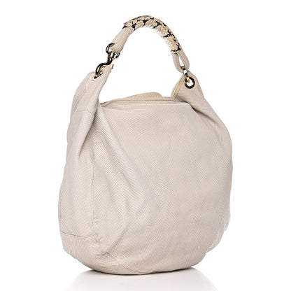 Jimmy Choo Snakeskin Sky Hobo Beige 3 of 11