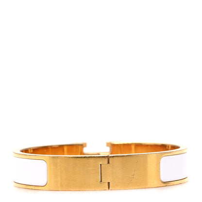 Hermes Enamel Narrow Clic Clac H Bracelet PM White 3 of 4