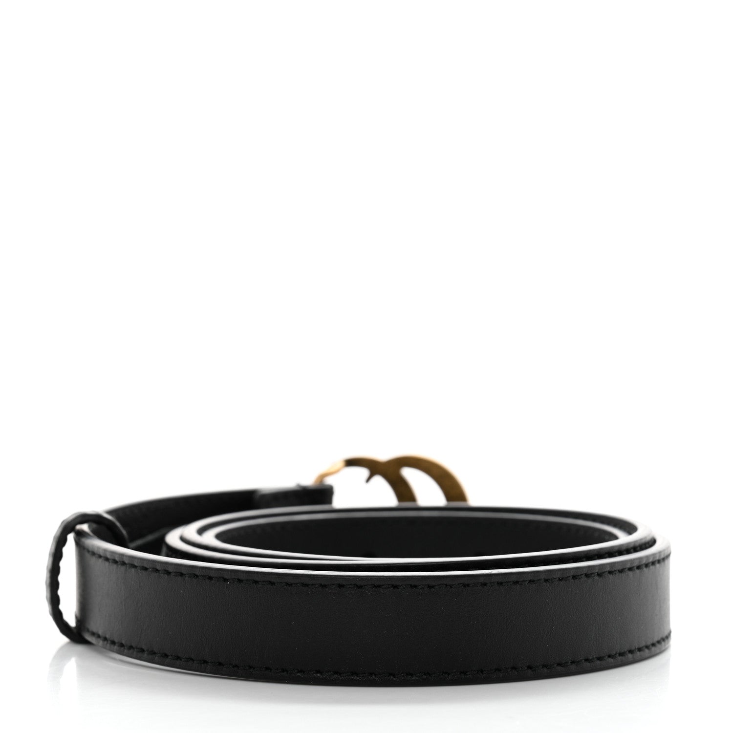 Gucci Calfskin Double G 20mm Belt 95 38 Black 2 of 5