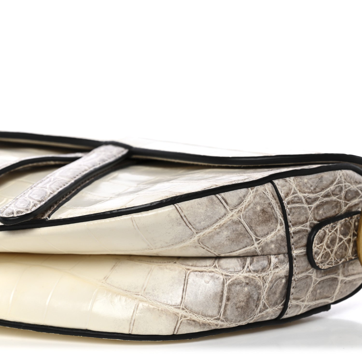 Christian Dior Niloticus Crocodile Himalaya Saddle Bag Latte 9 of 9