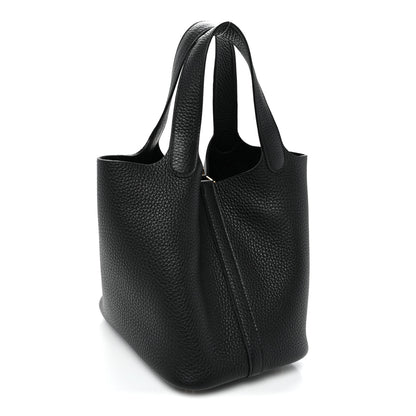 Hermes Taurillon Clemence Picotin Lock 18 PM Black 3 of 11