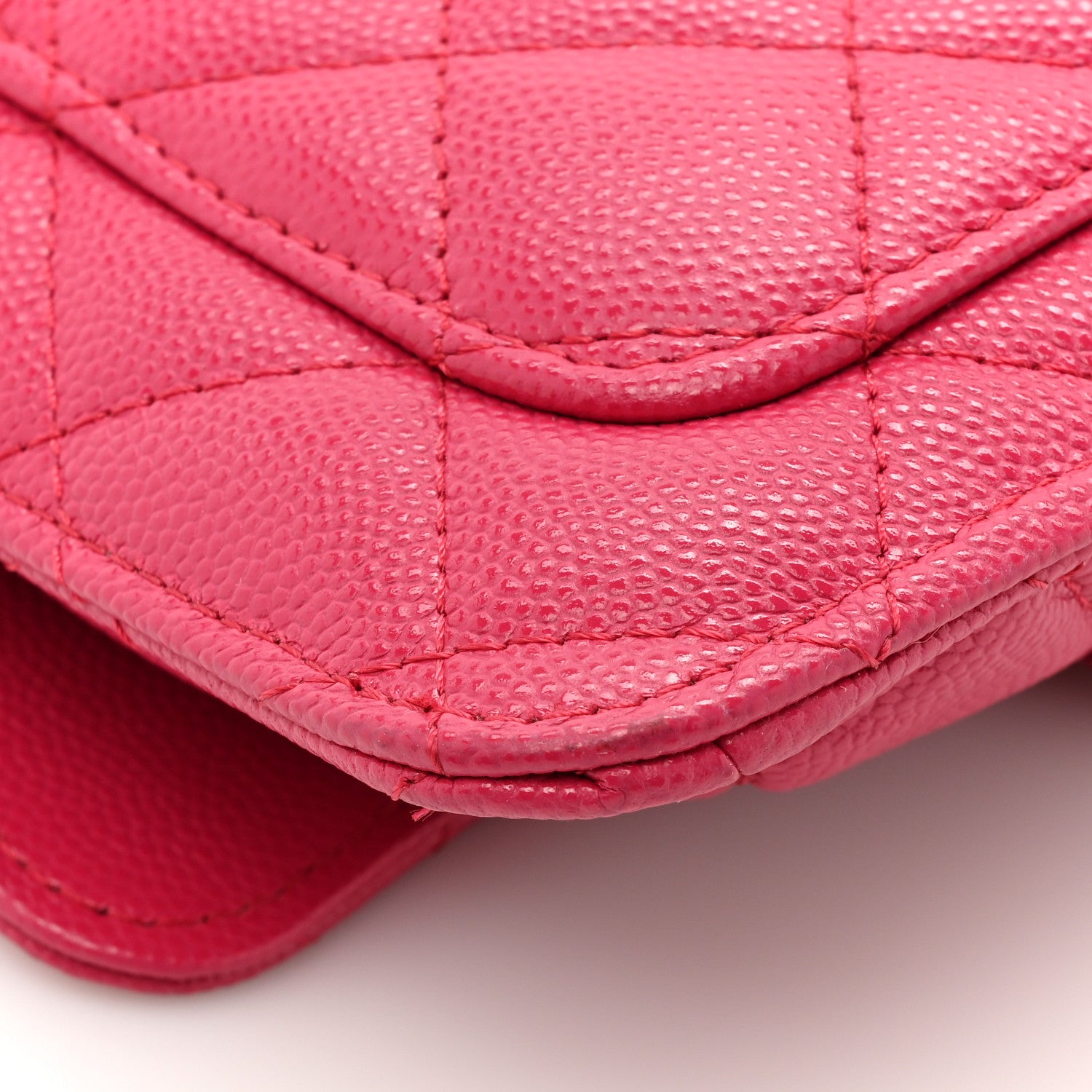 Chanel Caviar Fabric Quilted Foldable Tote With Chain Pink Multicolor 19 of 20