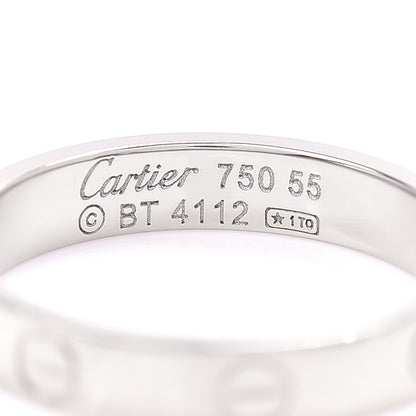 Cartier 18K White Gold 3.5mm LOVE Wedding Band Ring 55 7.25 4 of 4